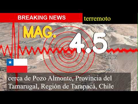 😱🚨 Terremoto cerca de Pozo Almonte, Provincia de Tamarugal, Región de Tarapacá, Chile actualizacione