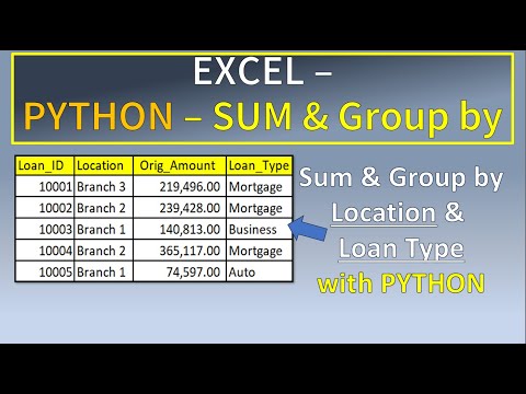 Excel Python Sum And Group By