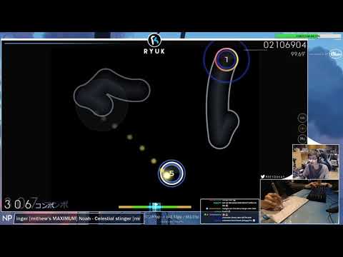 [Live] RyuK | Noah - Celestial stinger [mithew's MAXIMUM] 98.54% | Snipe Gayzmcgee {#1 619pp FC}