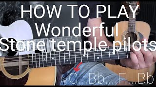 How to play/wonderful/stp/cover/Scott weiland/chords/guitar lesson