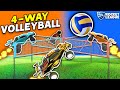 Rocket League 4 WAY VOLLEYBALL Is INSANE