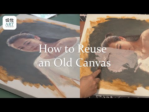 Preparare una vecchia tela per un nuovo dipinto