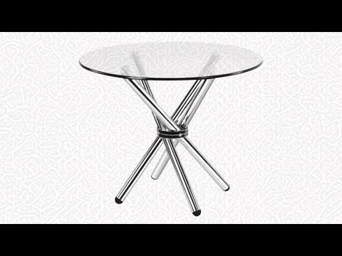 Round Glass Discussion Table