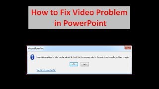 Resolved how to insert Video or play the video PowerPoint 2010 2013 2016