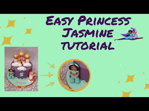 Easy fondant sugarpaste Princess Jasmine cake topper tutorial