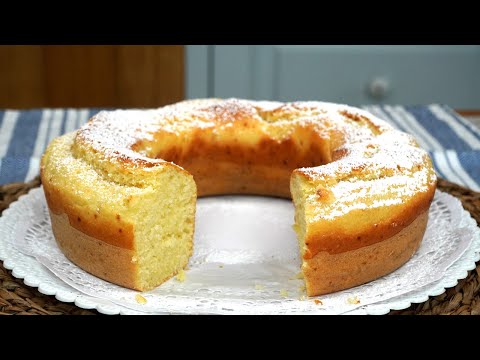 Ciambellone alla Ricotta Dolce Soffice Ottimo per Colazione o Merenda - Donut Cake with Ricotta