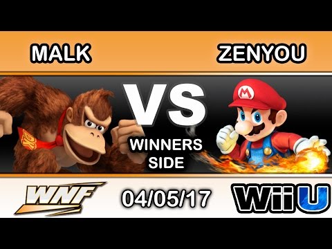 WNF 1.8 - Malk (Donkey Kong) Vs. eM | Zenyou (Mario) Winners Side - Smash Wii U