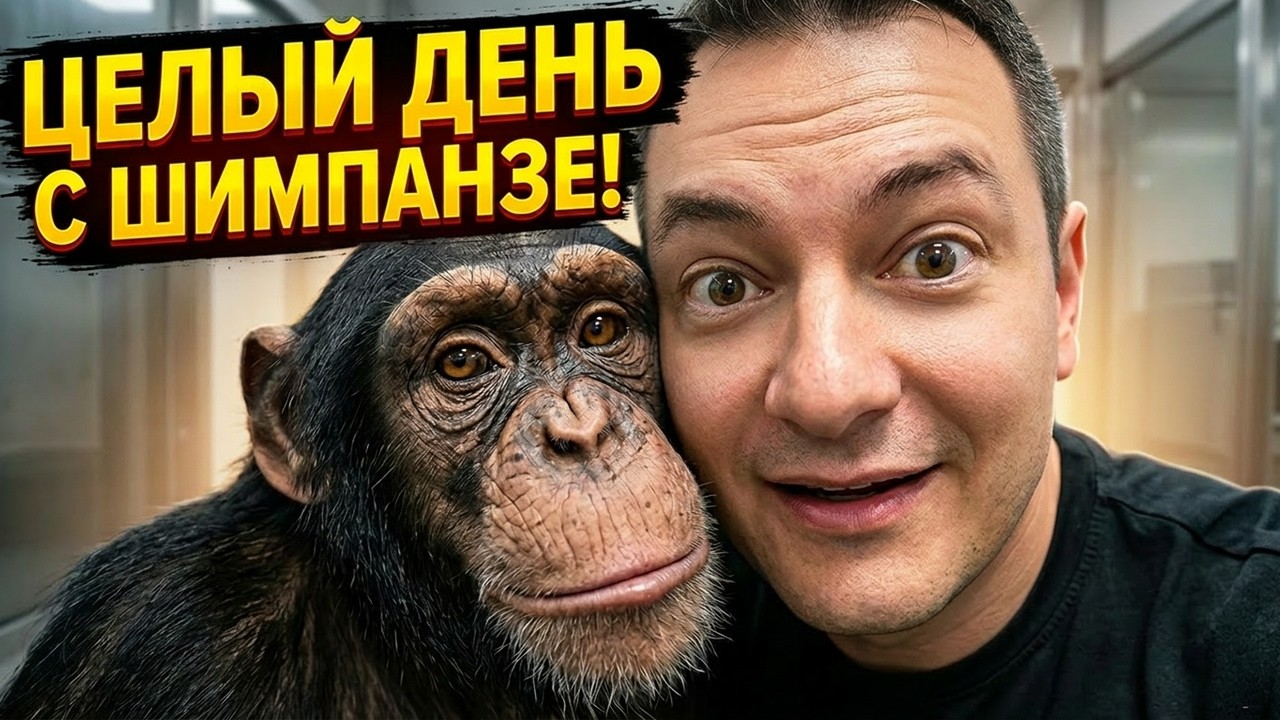 Провёл Целый День с Шимпанзе! Как Это Было?