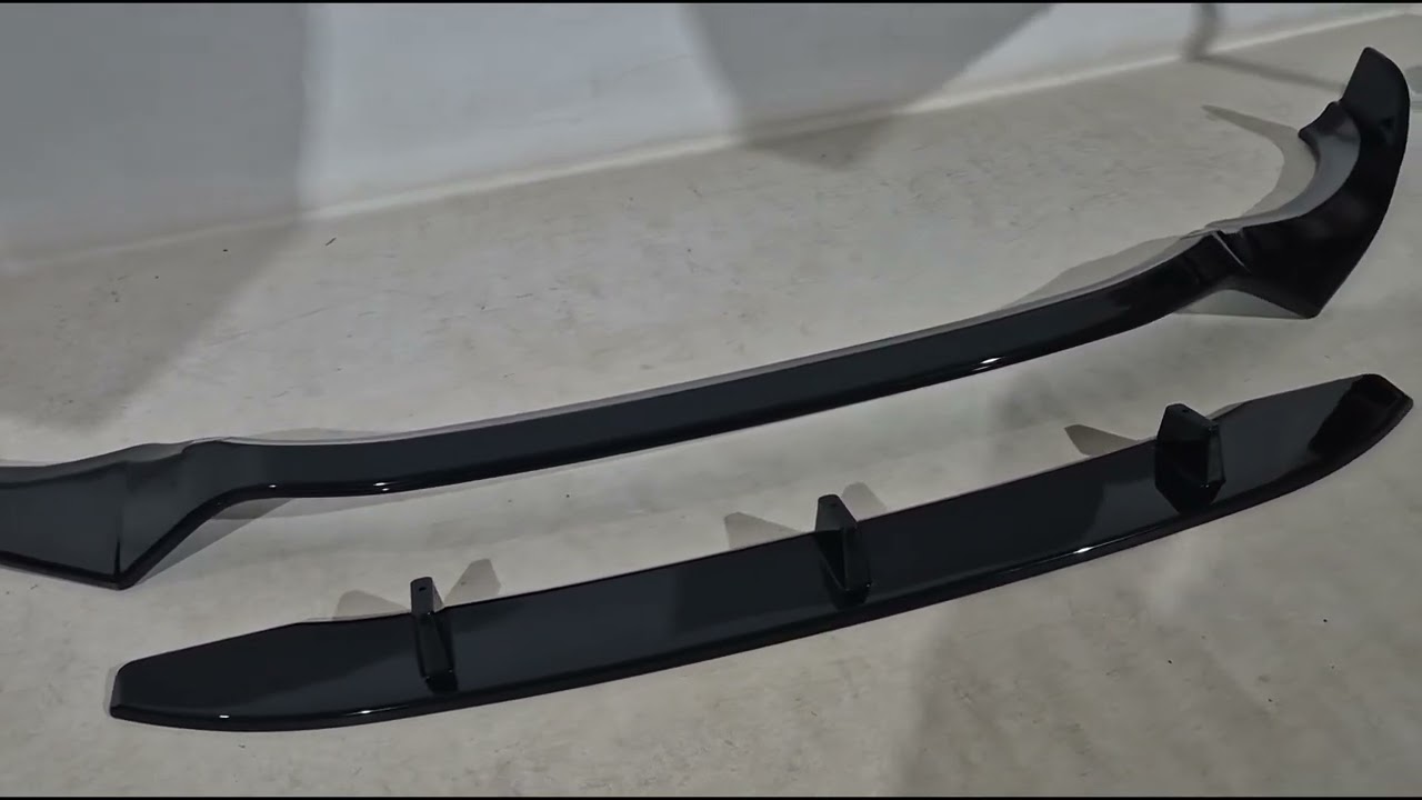 BMW X4 G02 2018– Přední lip spoiler 3D (pro M-Sport 2018-2022, lesklá černá) Video 1