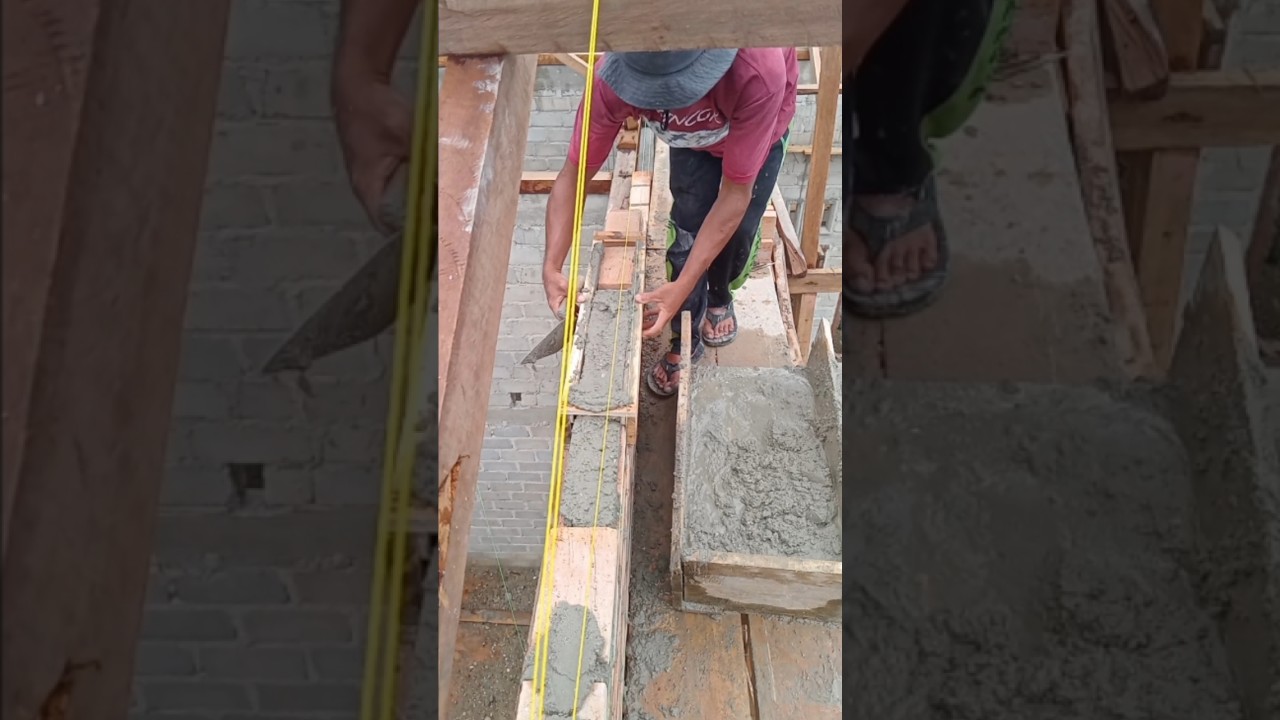 creative building, simple tools for laying red bricks...