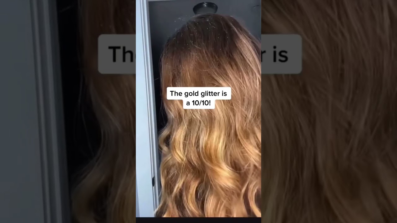 The best glitter hair spray for only $4! The gold glitter spray is my favorite. #shorts