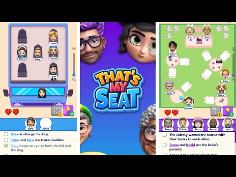 That's My Seat Logic Puzzle Levels 1-10 IOS Gameplay - YouTube