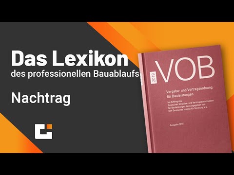 Das VOB Lexikon des professionellen Bauablaufs - Nachtrag