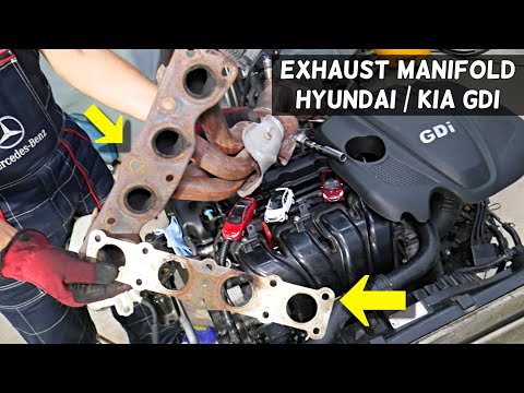 EXHAUST MANIFOLD GASKET REPLACEMENT REMOVAL HYUNDAI KIA 2.4 GDI ENGINE