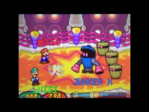 Mario & Luigi - Bowser's Inside Story [Gauntlet Boss 5] Junker X (No Damage + Challenge Medal)
