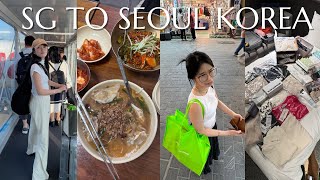 SG TO KOREA SEOUL | a day in myeongdong, what to do/eat in myeongdong, korea street food [VLOG]