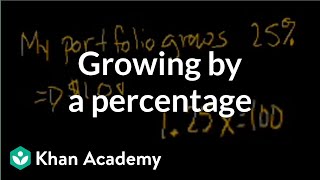 Growing by a percentage