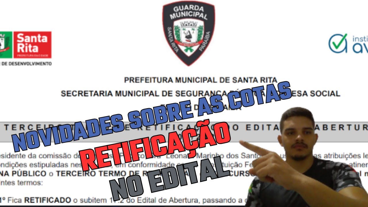 RETIFICAÇÃO NA GCM SANTA RITA, COTAS NÃO DIVUGARAM O RESULTADO OFICIAL, E A NOVELA CONTINUA.