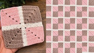 Super easy beautiful crochet square motifs pattern 🤩