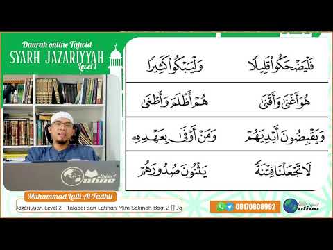Daurah Muqaddimah Jazariyyah Level 1 - Talaqqi dan Tahsin Huruf Al-Quran Bag. 8
