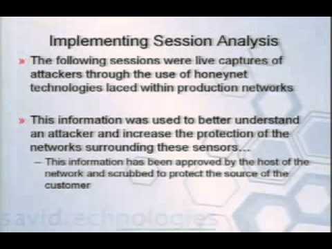 DEF CON 15 - Sean Bodmer - Analyzing Intrusions and Intruders