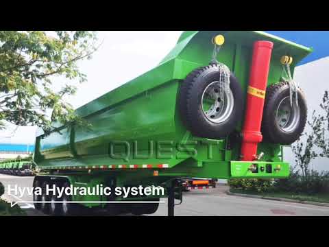 Quest Vehicle 45 cubic Meter Dump Semi Trailer