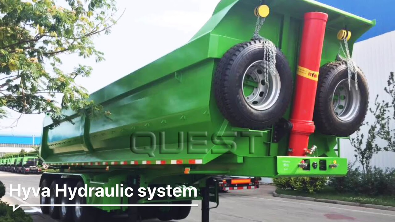 Quest Vehicle 45 cubic Meter Dump Semi Trailer
