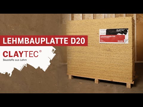CLAYTEC Anwendungsvideo: Lehmbauplatte D20