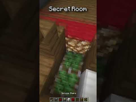 Minecraft | Redstone Secret Room Build 😄 | #shorts