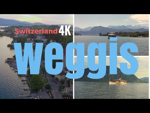 Weggis / Lake Lucerne / Resort Town Switzerland / Drone View / DJI Phantom 4 / Osmo