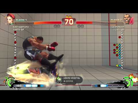 KIRITAMPOPO [Cammy] vs SEIPON325 [Balrog] SSF4 Japanese Online Ranked Matches - TRUE-HD