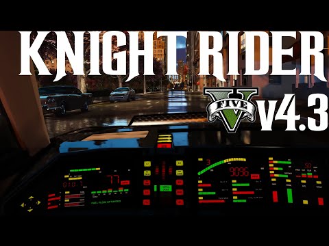 GTA 5 Knight Rider Mod v4.3 - Season 4 Dashboard Upgrade (including Tripmeter)