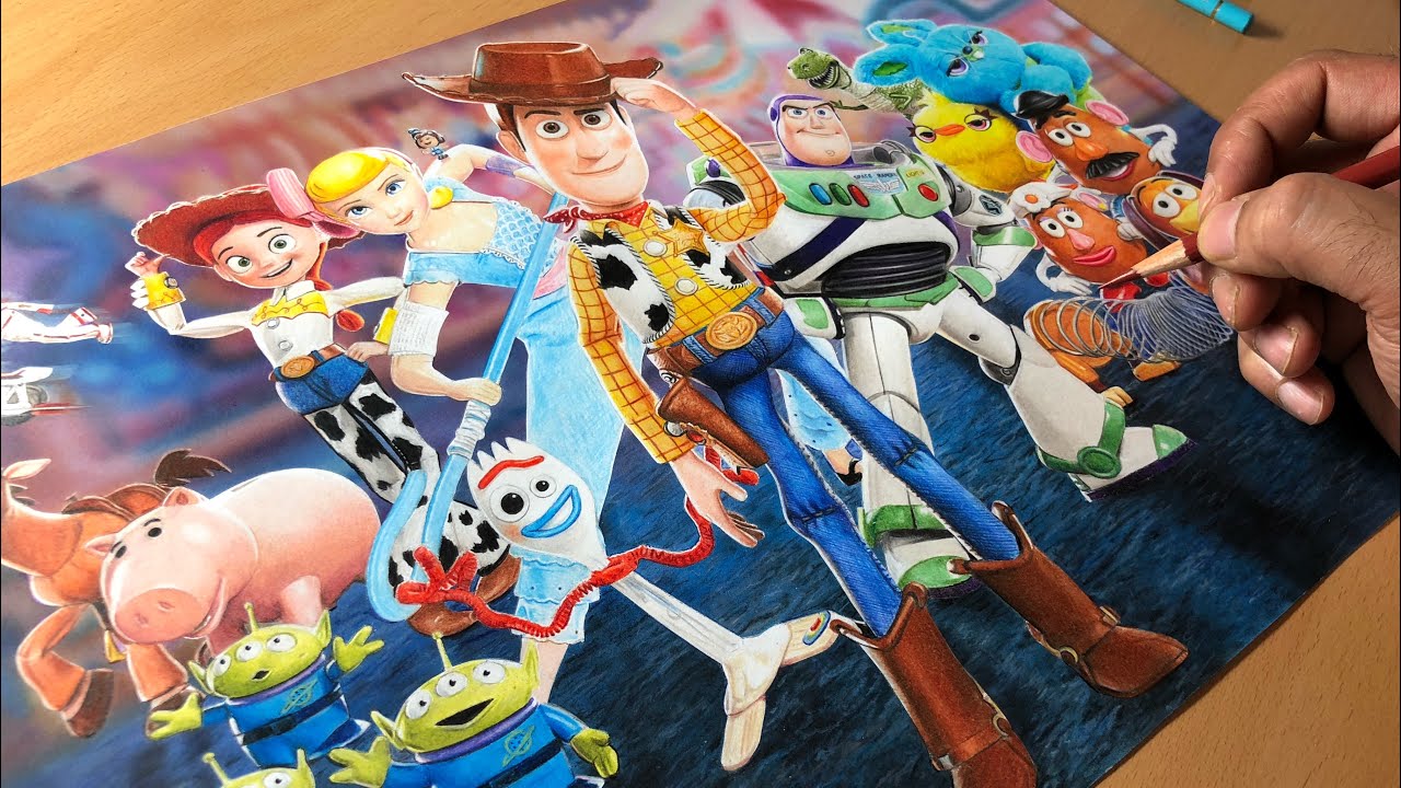 Toy Story 4 Artwork- Timelapse | Artology