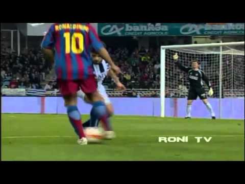 Ronaldinho vs  Real Sociedad - 2005-06 - [ roni TV ]