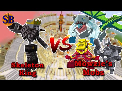 Skeleton King (Fish's Undead Rising) vs Mowzie's Mobs | Minecraft Mob Battle