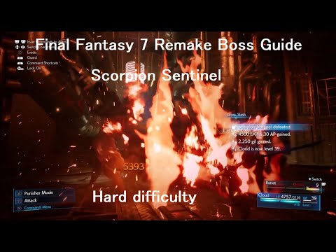 Final Fantasy 7 Remake Scorpion Sentinel Boss Hard