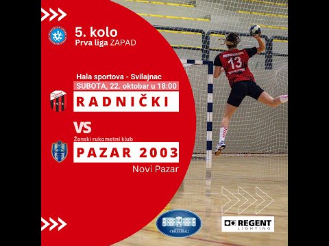Najava ŽRK Radnički Svilajnac - ŽRK Pazar 2003 Novi Pazar, subota 22. oktobar u 18h - Svilajnac