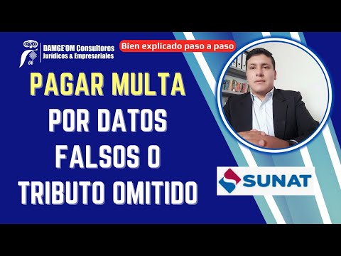 Como pagar Multas por Datos Falsos o Tributo Omitido | SUNAT 2024 | Bien explicado