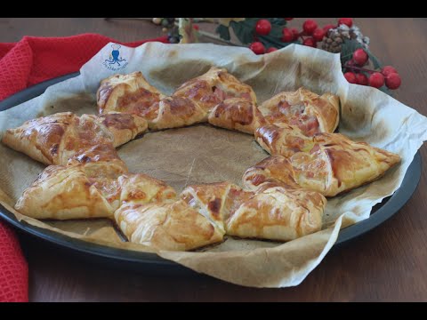Stella di sfoglia prosciutto e mozzarella -