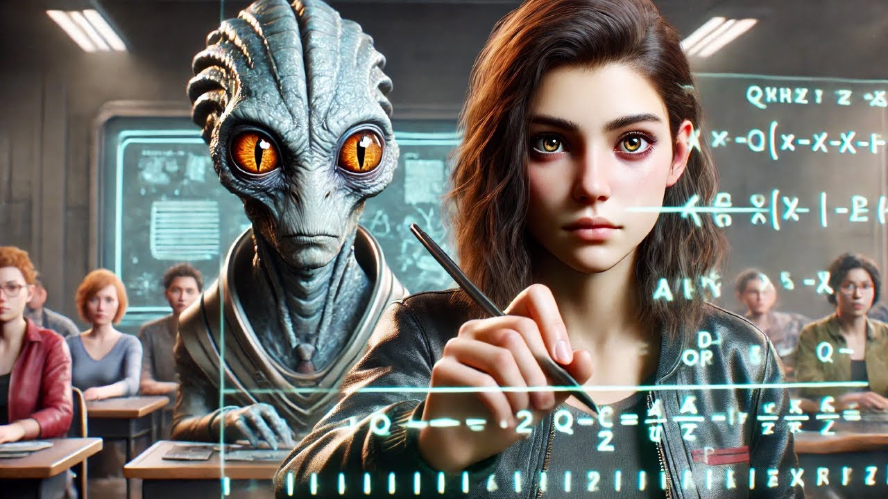 Alien Teacher Summons Human to the Blackboard to Embarrass her, but learns of a unique intelligence