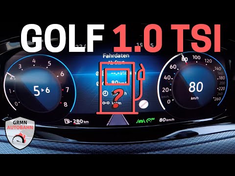 VW Golf 8 1.0 TSI 110 HP ⛽ What's the FUEL CONSUMPTION of 3 Cylinders?