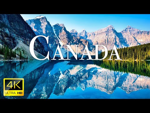 FLYING OVER CANADA (4K UHD) - Relaxing Music With Stunning Beautiful Nature (4K Video Ultra HD)