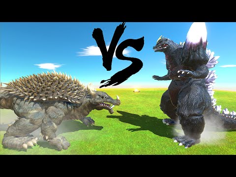 MONSTER BATTLE #28 | ANGUIRUS vs SPACE GODZILLA - Animal Revolt Battle Simulator