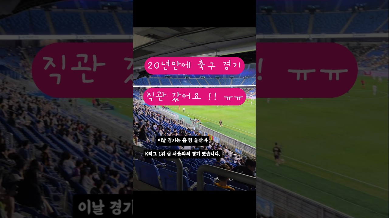 20년만에 울산 문수 경기장에 축구 보러 간 승리 요정 !! [ 울산 VS 서울 ]