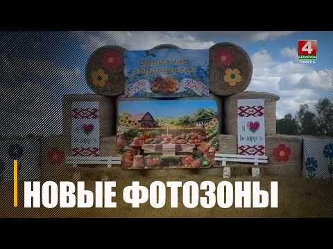 Гигантские скульптуры из соломы начали появляться вдоль дорог на Гомельщине видео
