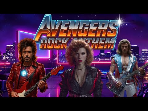 What If The Avengers Got a Rock Anthem in the 80s?