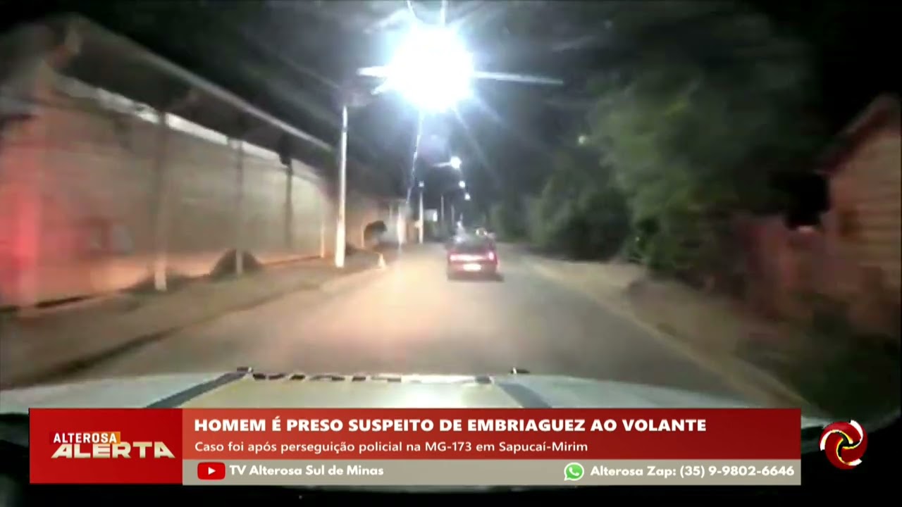 Prisão por embriaguez após perseguição em Sapucaí-Mirim
