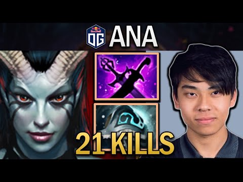 OG.ANA SMURF QUEEN OF PAIN WITH 21 KILLS - DOTA 2 7.31 GAMEPLAY