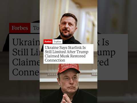 Zelenskyy Says Starlink Is Still Limited After Trump Claimed Musk Restored Connection