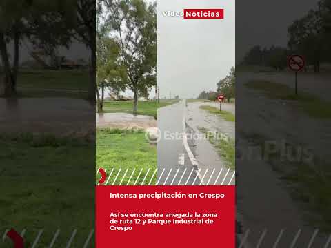 Crespo sufre anegamientos por intensas lluvias. Zona ruta 12 y Parque Industrial
